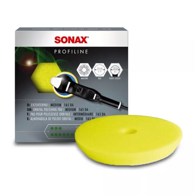 SONAX POLIERPAD EXZENTERPAD MEDIUM 165mm DURCHMESSER POLIERSCHEIBE AUTOPOLITUR