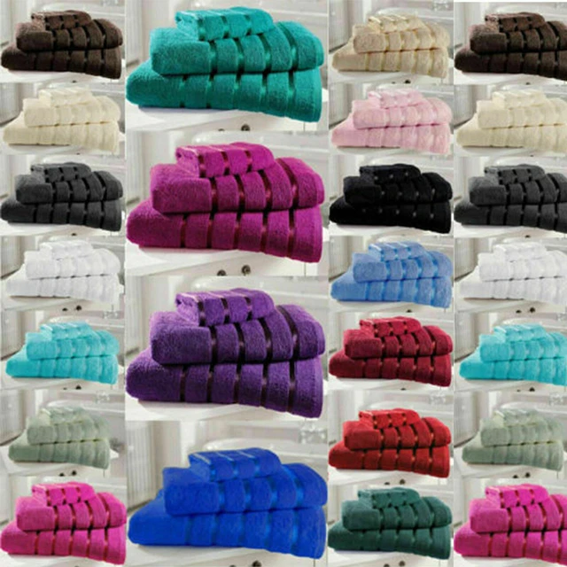 Bath Towels Large Bath Sheets 100% Egyptian Cotton Towels Satin Stripe 500 GSM