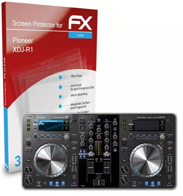 atFoliX 3x Film Protection d'écran pour Pioneer XDJ-R1 Protecteur d'écran clair