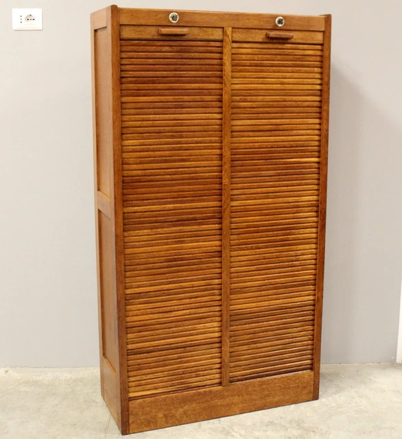 Classificatore Archivio Schedario Serranda - In Rovere - Primi 900 - Restaurato