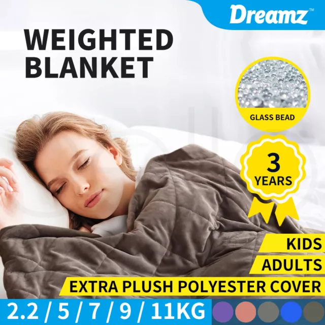 Dreamz Weighted Blanket 7KG 9KG 2.2KG 5KG Kids Adults Heavy Gravity Relax calm