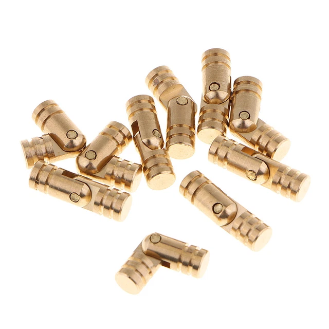 10pcs Coffret à Bijoux En Cuivre Boîte En Bois Caché Charnières Cachées Or