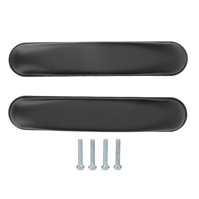 1 par de almohadillas acolchadas de cuero PU para silla de ruedas de 10" longitud universal
