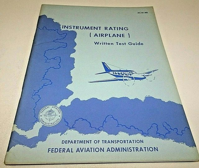 INSTRUMENT RATING AIRPLANE Written Test Guide Book 1969 Federal