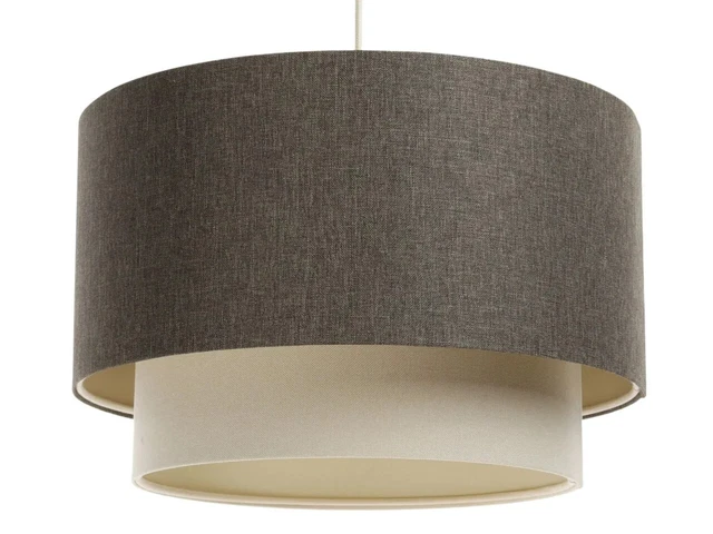 Lampada a sospensione BPS Koncept Duo XL Classic Elegante grigio grafite, crema vintage 60 cm