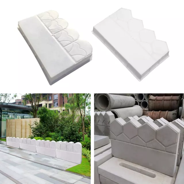 Concrete Mold Brick Lawn Garden Building Fence Decor DIY Path Pave Mould