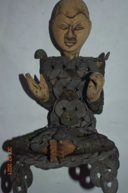 8" EARLY 1900S, BALINESE COIN PRIEST prov