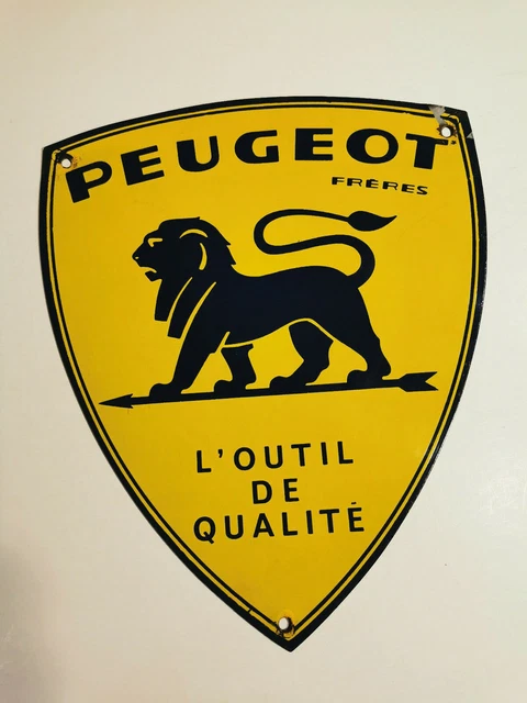 Plaque de Velo Cycles PEUGEOT - Old Bike Head Badge Vintage - Emaillee
