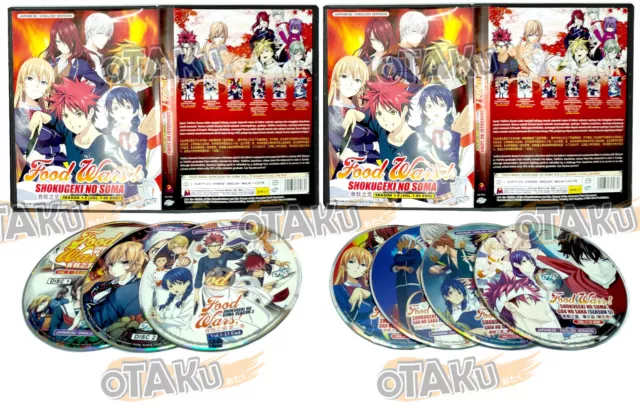 DVD Anime Food Wars! Shokugeki No Soma Season 1+2+3+4+5 (1-86 End)+5 OVA  English