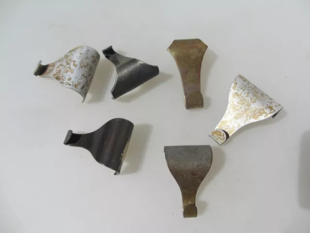 Vintage Picture Rail Hook Hanging Frame Hooks Hangers Iron Aluminium Old Brass