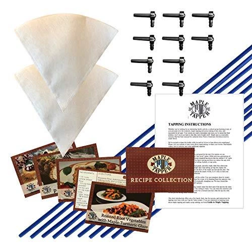 Maple Syrup Tree Tapping Kit – (10) Spiles + (10) 3' Tubes + (2) 1- QT Maple ...