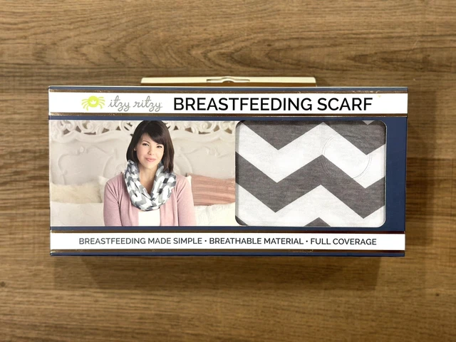 NEW Itzy Ritzy Breastfeeding Scarf | Grey Chevron | IBFS8003