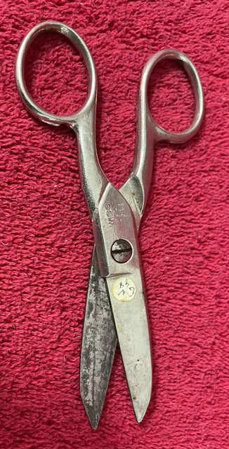 Vintage Electricians scissors Wiss 175E3 shears USA 5 1/8 in tool clippers steel