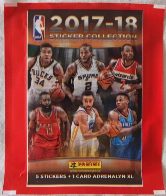 Bustine di stickers e card Omaggio NBA  2017-18 Sticker Collection, Panini