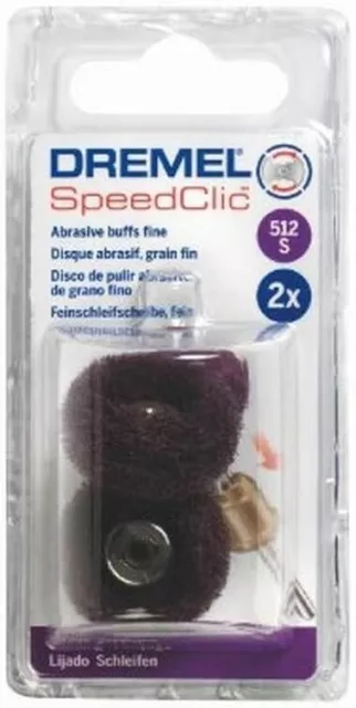 Dremel 512S EZ SpeedClic Finishing Abrasive Buffs 320 grit for Cleaning, Sanding