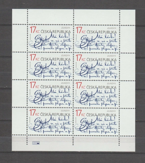 S36922 Tschechische Rep.Satz Europa Cept MNH 2008 Ms The Letter