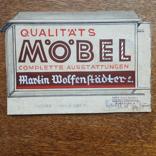 GROß-ZIMMERN/ORIG.ENTWURF/ MOEBELHAUS M.WOLFENSTÄDTER 2/1938. GROß-ZIMMERN/ORIG.ENTWURF/ MOEBELHAUS M.WOLFENSTÄDTER 2/1938.
