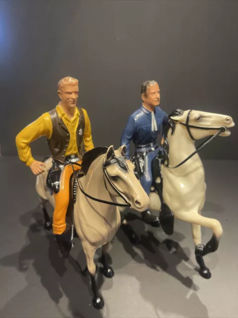 Vintage 1950's Hartland Plastics Gunsmoke Matt Dillion w/ Horse & Saddle