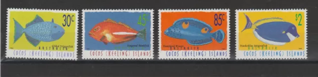 Cocos Keeling Islands 1996 Fauna Fische 2° Serie 4 Val MNH MF90102
