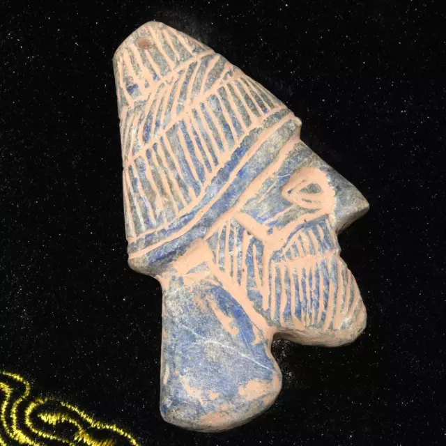 Ancient Near Eastern Lapis Lazuli Stone Amulet Pendant Circa 3100 BCE