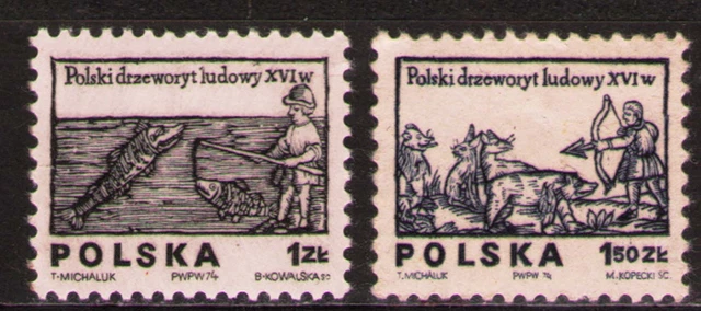 Poland 1974 Sc2070-1 2350-51 2v mnh Definitive Issue
