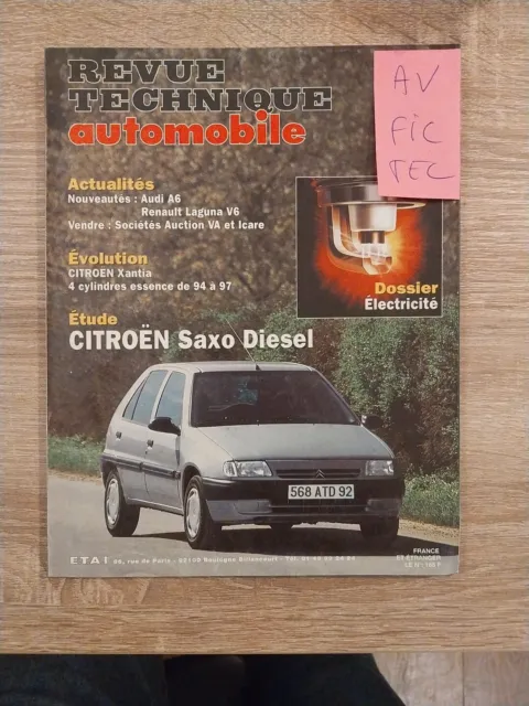 Revue technique Citroen Saxo 1.5 D X SX VSX XEV SXEV diesel rta Saxo  diesel