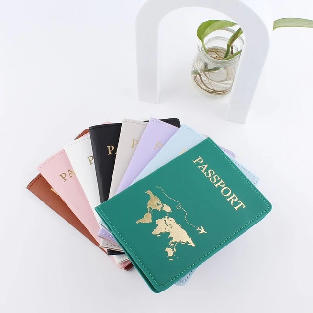 Map Passport for Case PU Leather Passport Bag Travel Wallet Document Book Organi