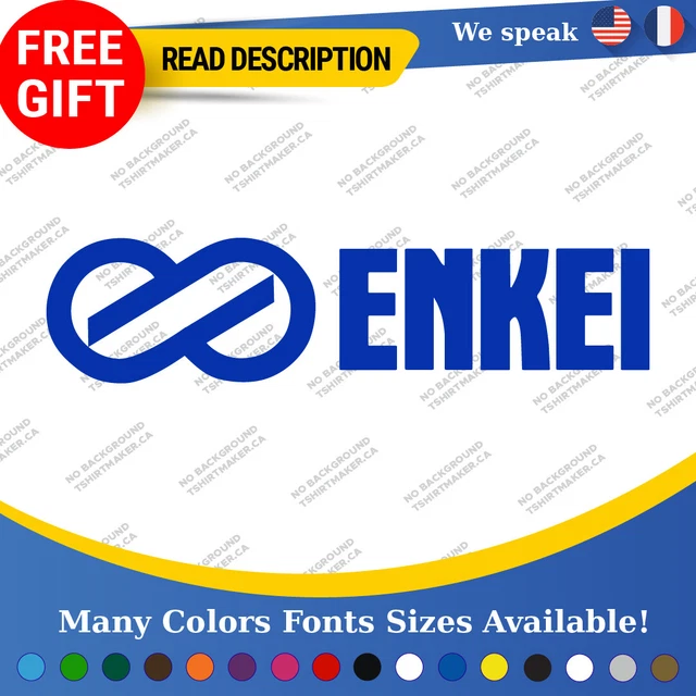 Enkei Rims Wheels Racing WRC EVO Tarmac JDM Japan Spoke RPFI VINYL DECAL STICKER