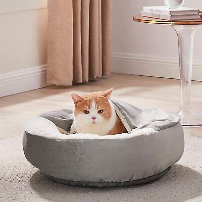 Small Dog Bed Pet Bed Canopy Pet Cave 20in Round Small Dog Cave Bed Small Dogs