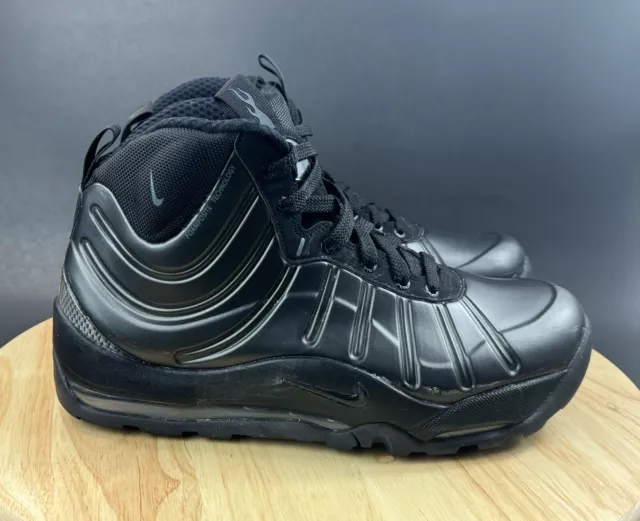 Black nike foamposite shop boots