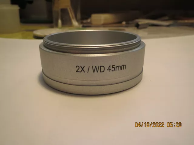 2X Auxiliary Objective Lens for Nikon G-AL Stereo Microscope and various 60mm