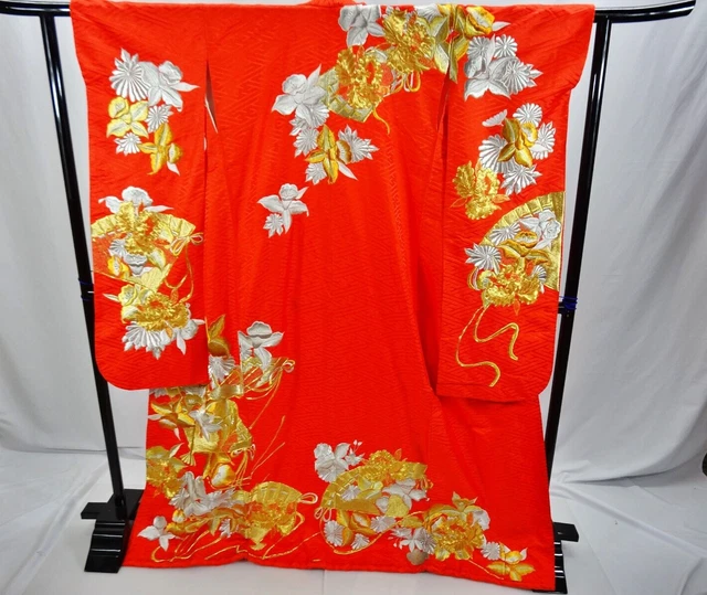 Japanese Kimono Uchikake  Wedding Pure Silk  japan　030