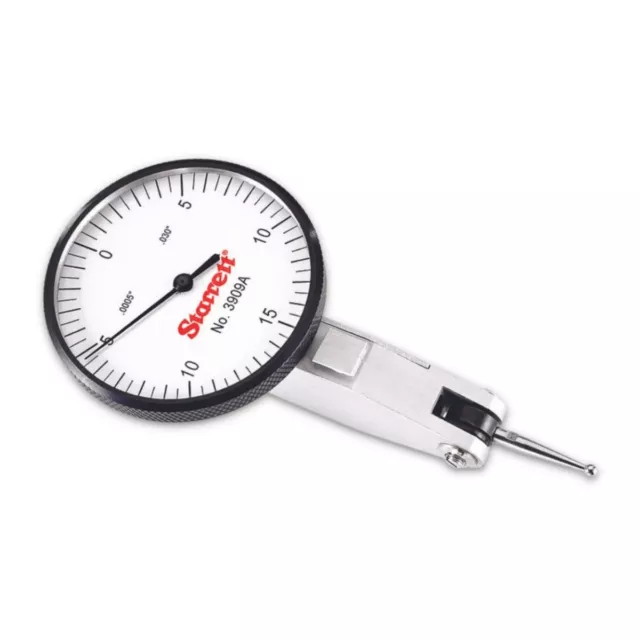 Starrett-3909A 12527 Dial Test Indicator with Dovetail Mount and 2 Attachments