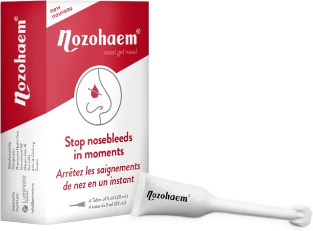 Nozohaem Nasal Gel, STOPS nosebleeds in moments