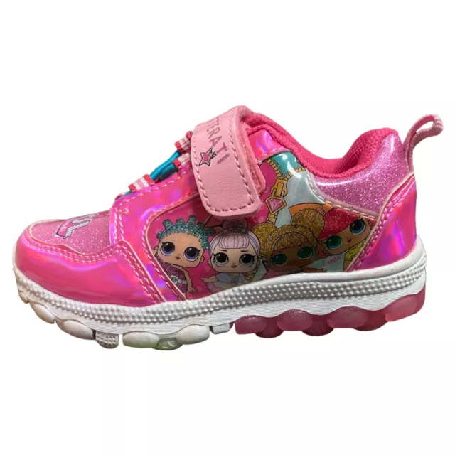 LOL Surprise Girls Pink 7 Jnr Joggers Flashing Shoes Kids LOL Doll Character