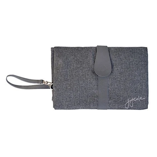 Portable and Stylish Diaper Changing Clutch with Changing Pad, Gray Heather
