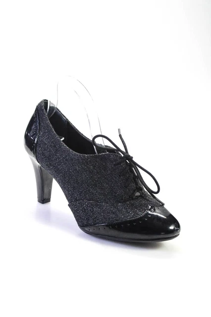Giani Bernini Womens Lace Up Closure Wool High Heel Sneaker Sandals Black Size 1