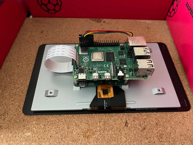 RASPBERRY PI 4 Model B with 7 inch touch screen and 16Gb sd card £43.00 ...