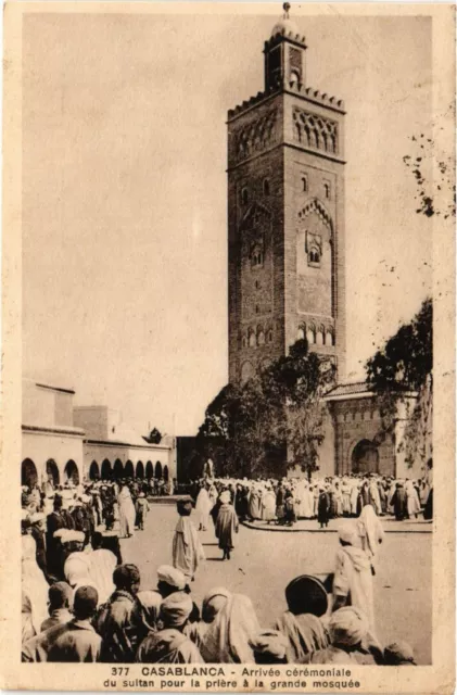 CPA AK CASABLANCA - Arrivée ceremoniale du sultan MAROC (796110)
