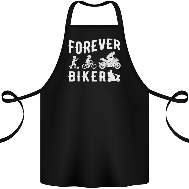 Motorbike Motorcycle Forever Biker Cotton Apron 100% Organic