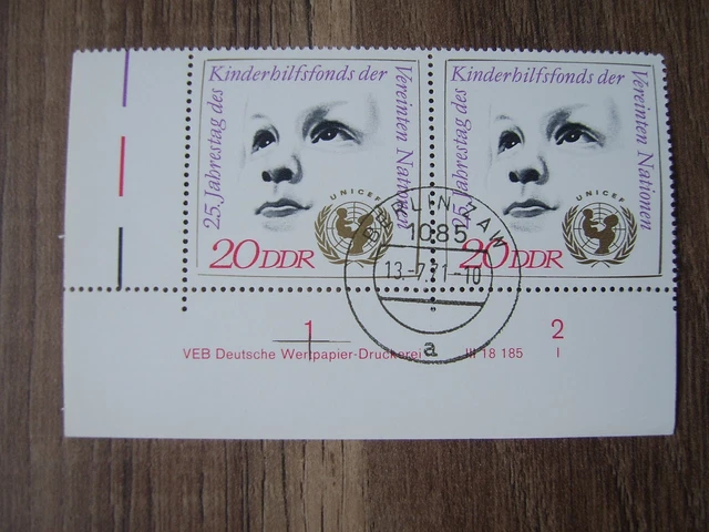 DDR; Mi.-Nr. 1690  FN I und mit Druckvermerk, gestempelt