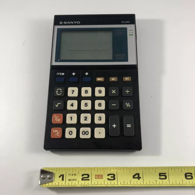 Pretty RARE Vintage SANYO CX 480 Process Calculator Untested As Is A3.3