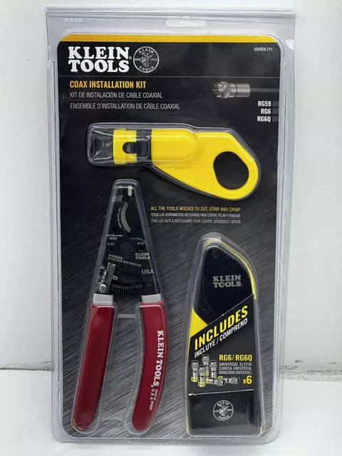 Klein Tools VDV026-211 - Coax Cable Installation Kit with Zipper Pouch