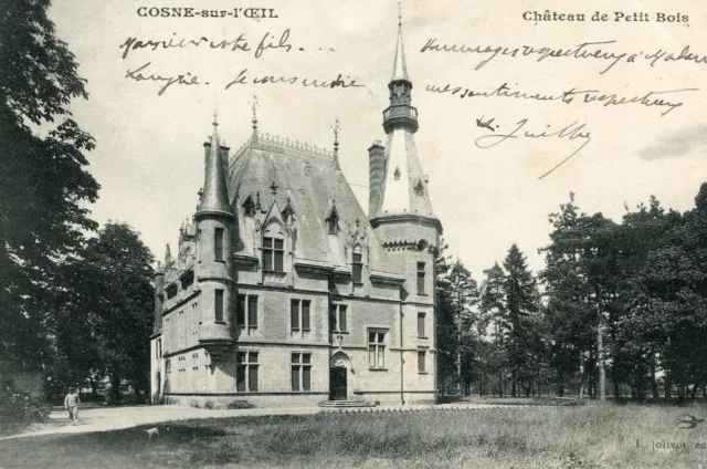 COSNE D'ALLIER sur l'Oeil Château du Petit Bois Soldat 98 è Régiment écrit