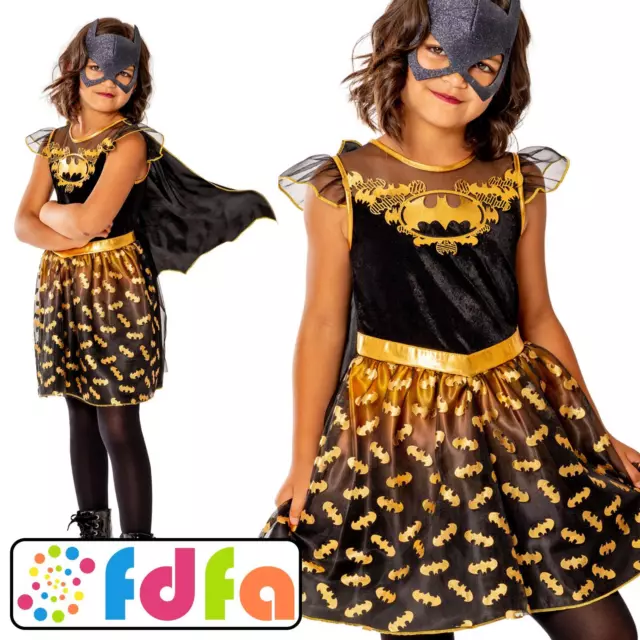 Rubies Official DC Comics Batgirl Deluxe Kids Childs Fancy Dress Costume
