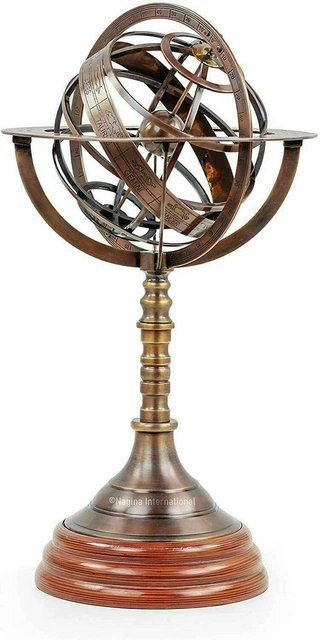 Antiker Vintage Sternzeichen 20" Armillar Messingkugel Globus auf...