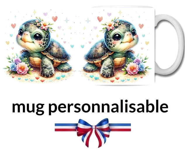 Mug Personnalisé Enfant Tortue Bébé Céramique - Fait Main France 2023
