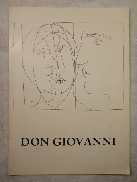 Ancien Brochure de Programme Don Giovanni Wolfgang Amadeus Mozart Théâtre