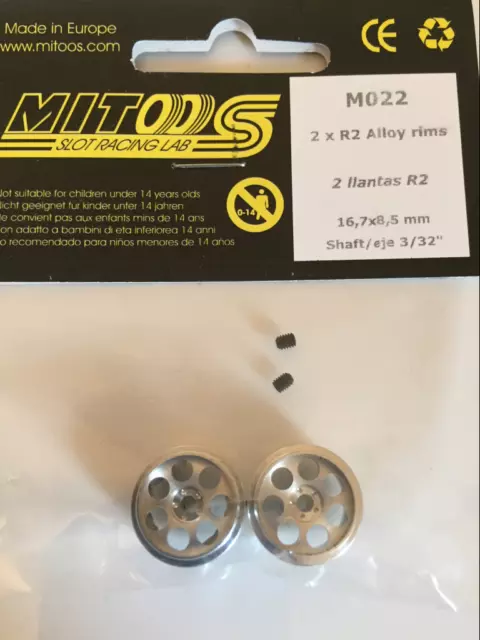 Mitoos M022 Lightweight Drilled Racing Wheels x2 16.7x 9mm New
