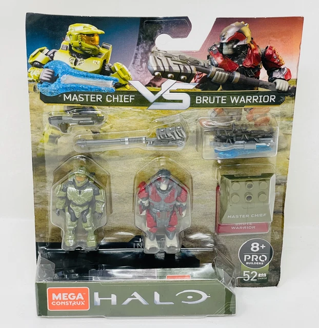 MEGA CONSTRUX HALO Infinite Master Chief vs Brute Warrior 2 Figure Pack ...